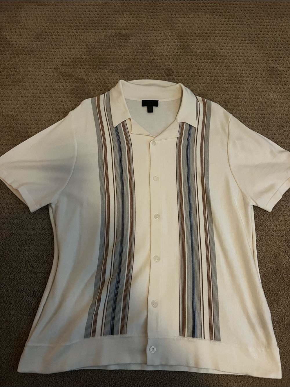 Men’s Knit Short Sleeve Button Down